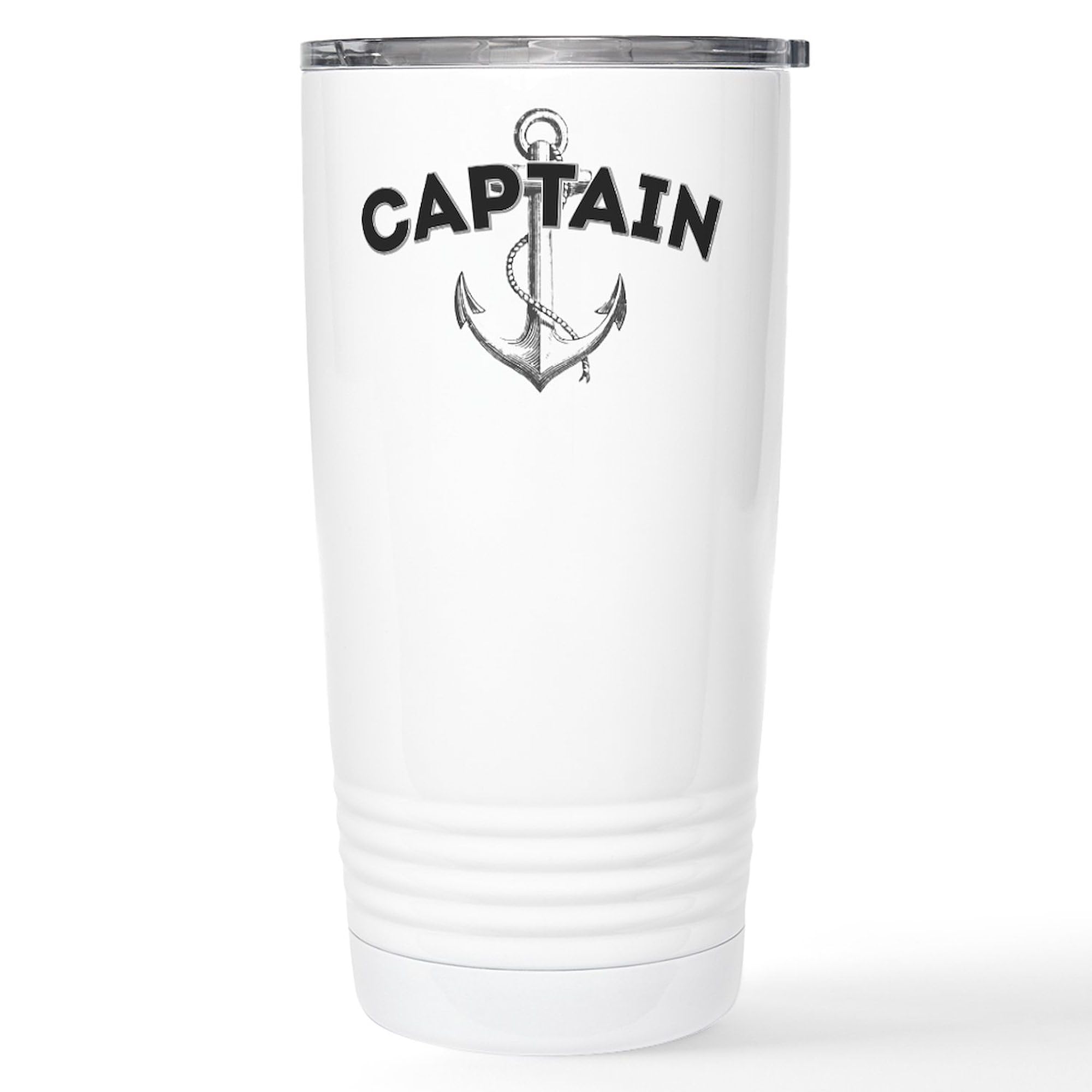 CafePress Boat Captain Stainless Steel Travel Mug 20 oz. Insulated Stainless Steel Coffee Tumbler