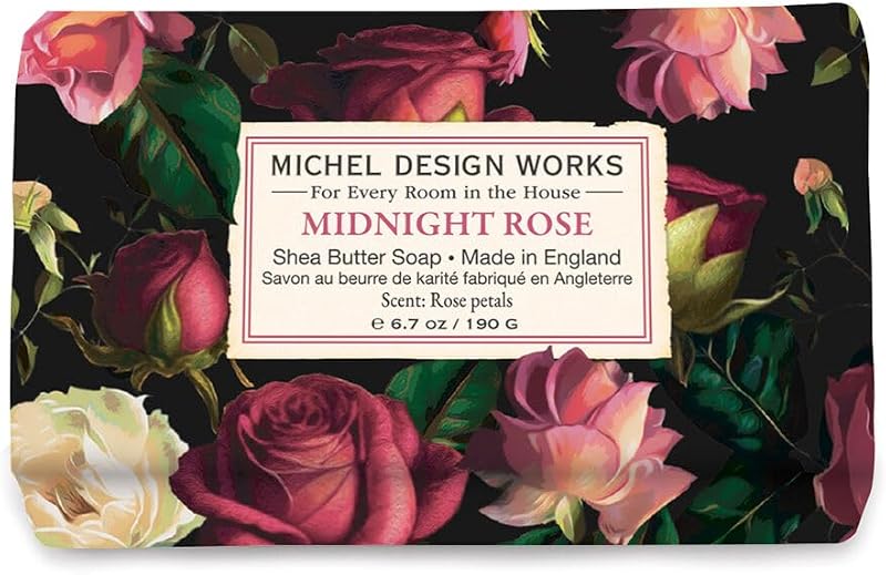 Sabonete em barra Michel Design Works Midnight Rose, médio, tripla moagem, 190 g