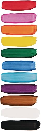 Miniatura 7 de SS Worldwide Salpicaduras de color Pintura líquida a granel 12 colores brillantes botellas de 32 onzas ideal para artes y manualidades y escuela