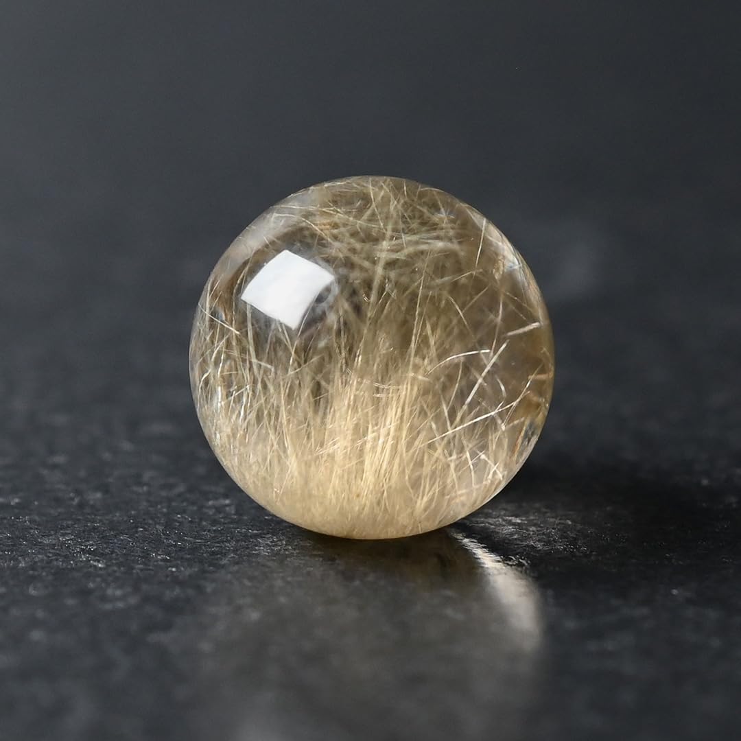 ホワイトルチルクォーツ スフィア49mm! 球]スフィア（丸玉・球体