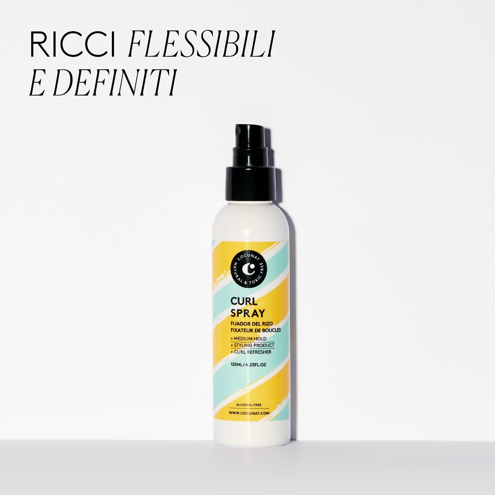 COCUNAT - Metodo Ricci - Booster + Crema Idratante Leave In + Spray Definitivo - Gel Fissatore Anti Crespo - 250ml + 150ml
