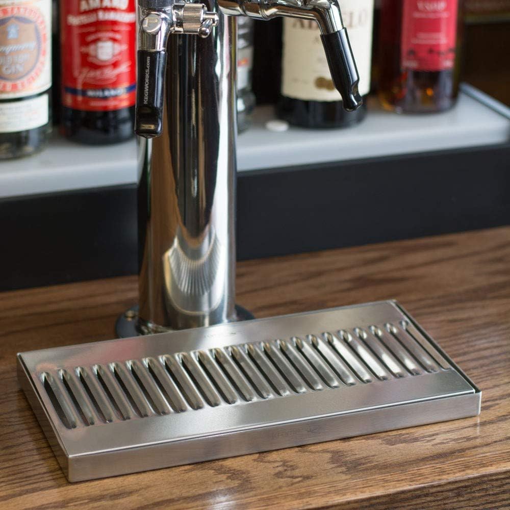 Krome 12″ x 5″ Drip Tray Stainless Steel 304 Grade Construction, Brushed Finish - C606