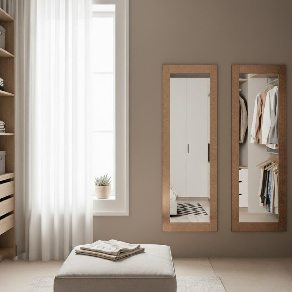 Luxury Mirror, 146 x 56, Polished Copper, Wall Mirror, Made in Italy