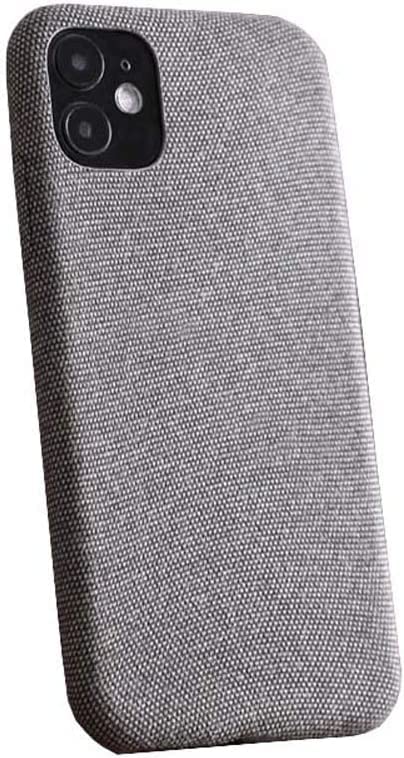 Housse arrière iPhone 11 tissu gris pour protéger des chutes au quotidien
