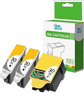 InkJello Compatible Ink Cartridge Replacement for Kodak ESP 1.2 3.2 3.2S C110 C310 C315 ESP Office 2150 2170 Hero 3.1 5.1 K10BK KIC10C (Black/Tr-Colour, 3-Pack)