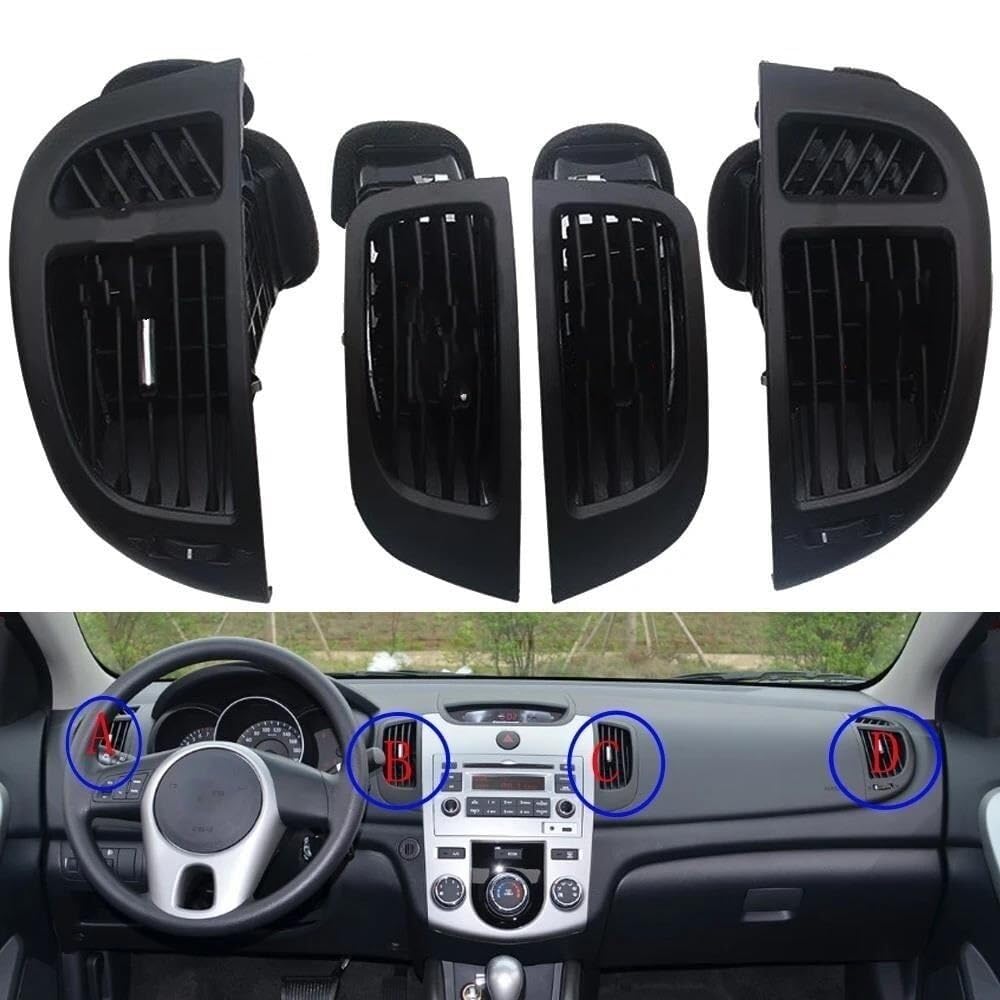 Rejilla Ventilación Coche Panel de salidas ventilación del aire acondicionado Compatible con Kia Para Forte Para Cerato 2008-2013