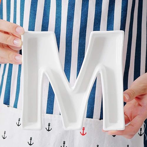 Miniatura 7 de Coffeezone - Plato de cerámica para dulces y nueces, decoración para bodas y fiestas, Blanco