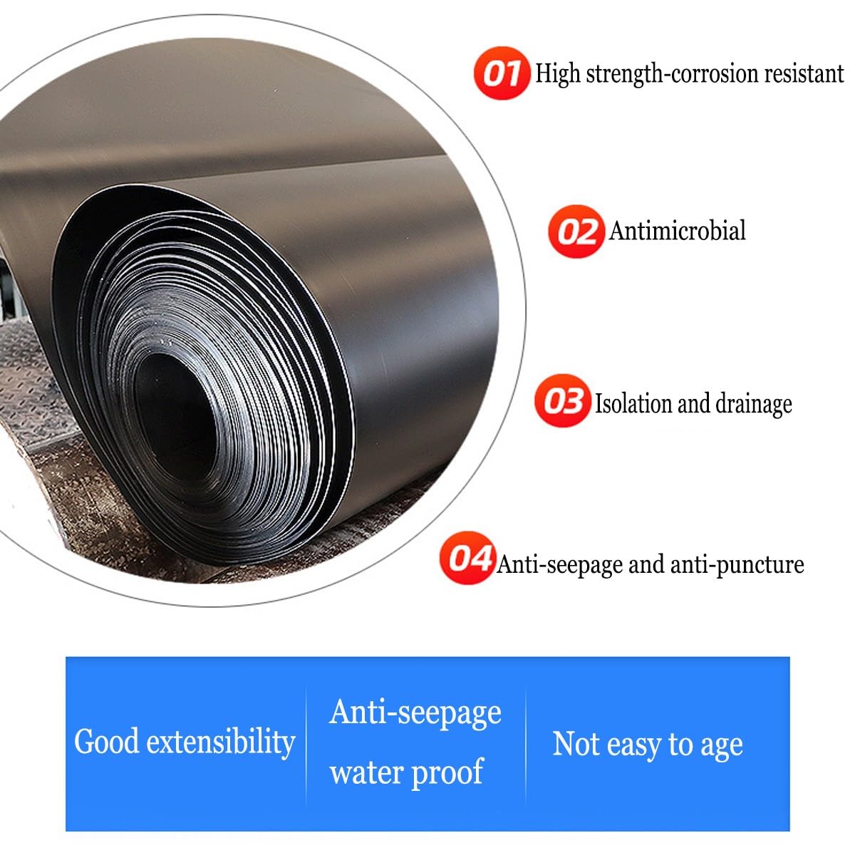Membrane Pour Cascade Jardin Bâche De Bassin En PEHD Robuste - Membrane Imperméable Flexible Pour Film étang Résistant Membrane Pour Cascade Jardin Bâche De Bassin En PEHD Robuste - Membrane Imperméable Flexible Pour Film étang Résistant