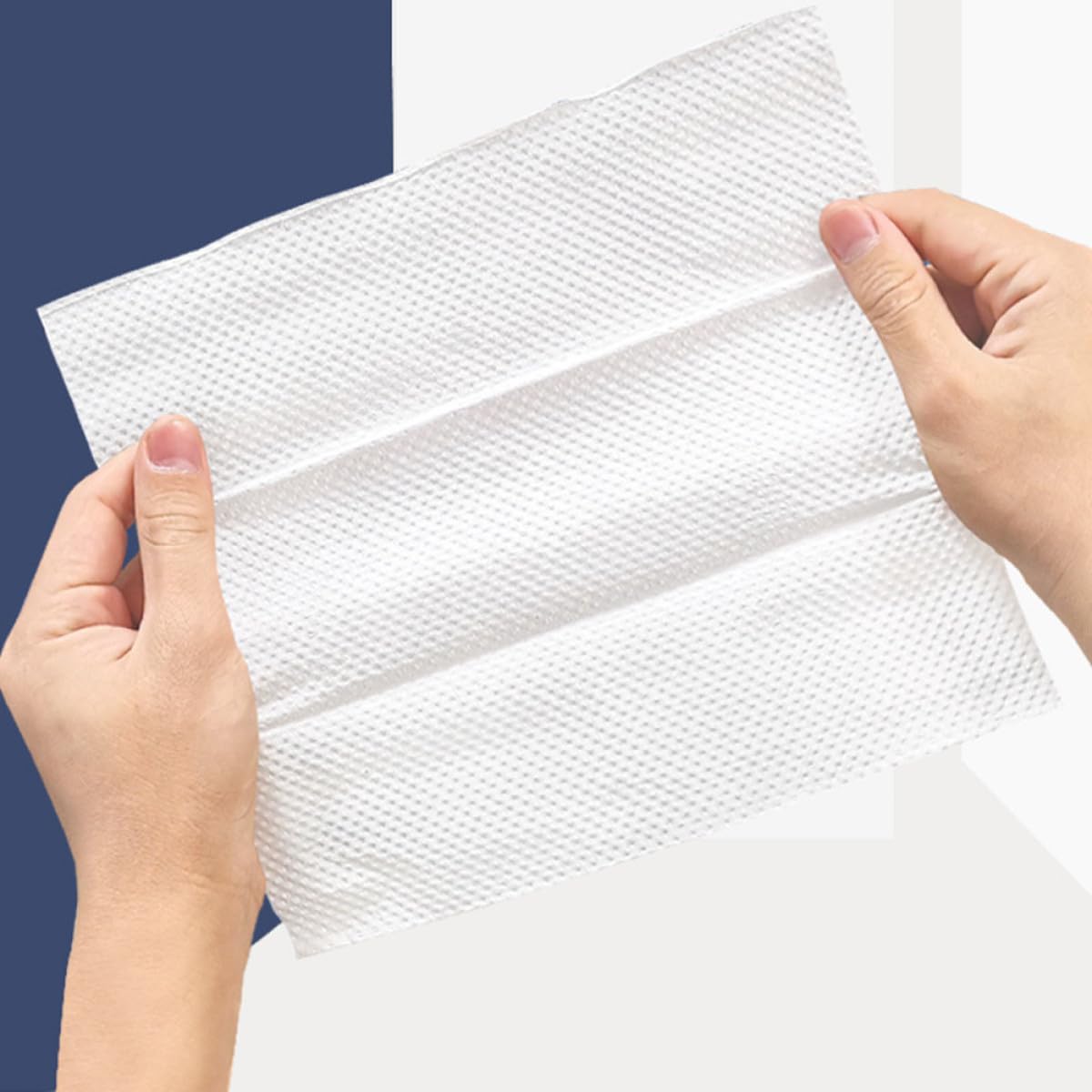 Essuie-mains en Papier Blanc Multi-usage pour Salle de Bain et Espaces Commerciaux, 5 Paquets de 120 Feuilles Absorbantes et Réutilisables
