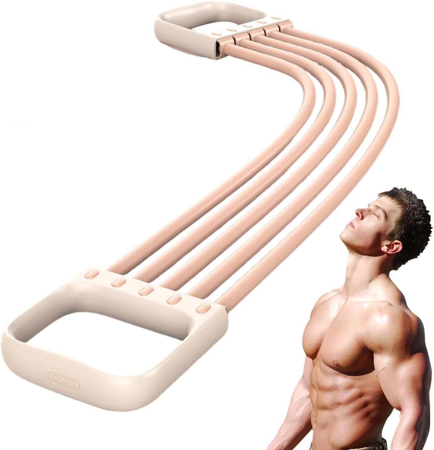 Arm Strength Exerciser - 5 Springs Exercise Resi Bands | Adjustable Fitness Equipment for Home Gym Training Muscles Strengthen