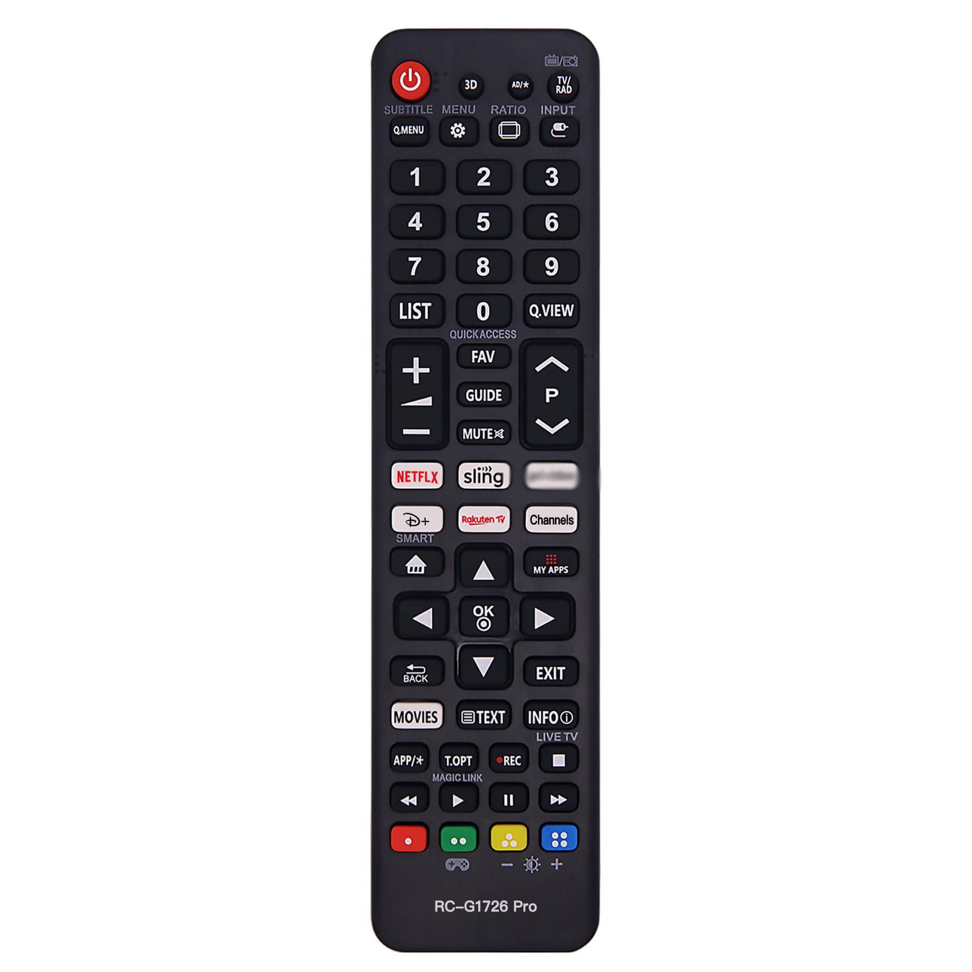 Replacement Remote Control for LG TV Remote LED OLED LCD Webos 4K 8K UHD HDTV HDR Smart TV with Netflix, Prime Video, Disney, LG Channels Button