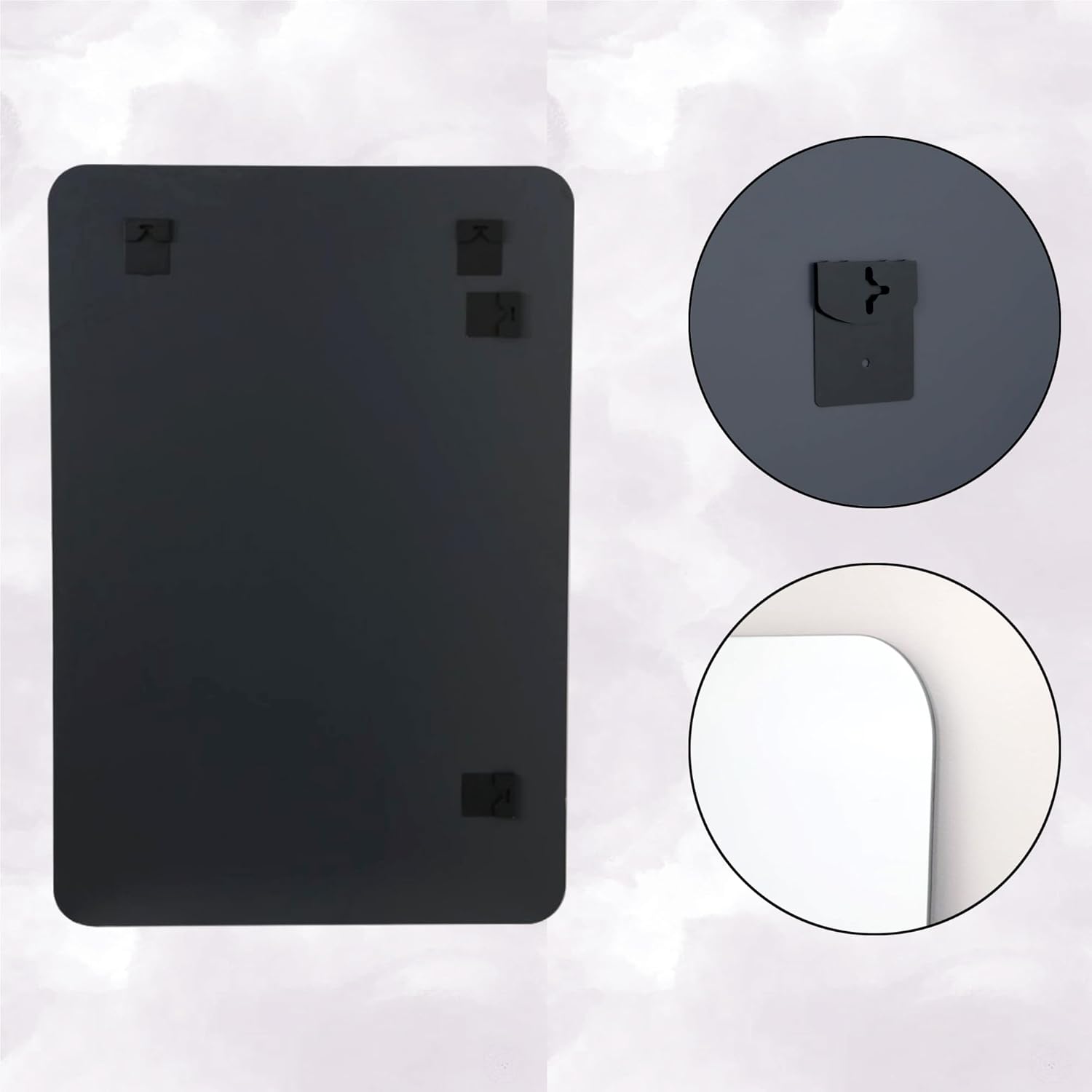 Frameless Mirror,Bathroom Mirrors for Over Sink,Beveled Mirror,Large Bathroom Mirror,Square Mirrors for Wall,36x55 in