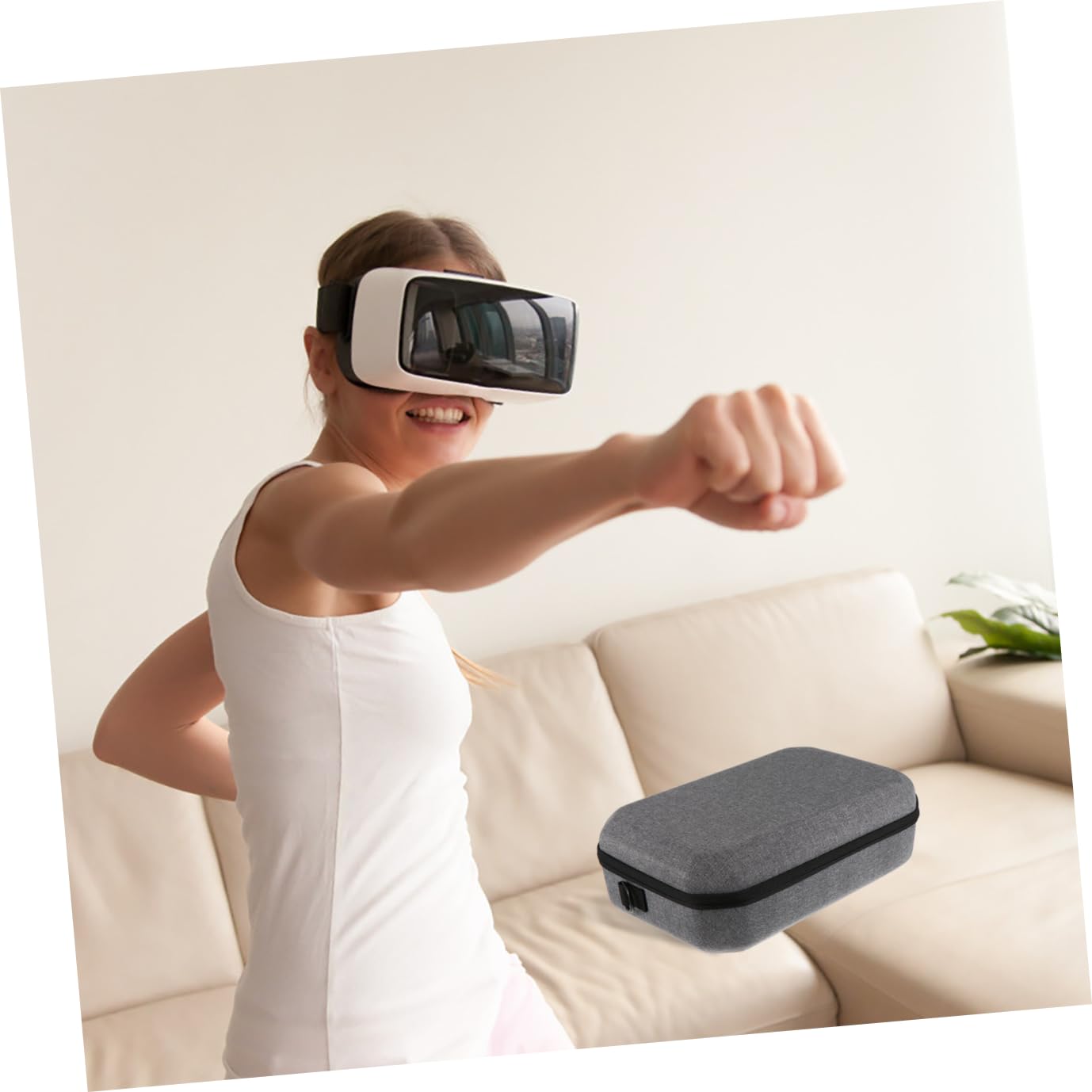 Angoily Estuche De Transporte para Gafas VR Bolsa De Almacenamiento Antichoque Compatible Diseño Compacto y Duradero para Viajes y Almacenamiento Diario