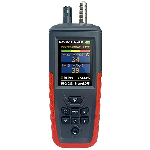 Contador de partículas de polvo de calidad del aire, alta sensibilidad de 6 canales PM0.30.51.02.55.010 um Detector de partículas de polvo de aire,