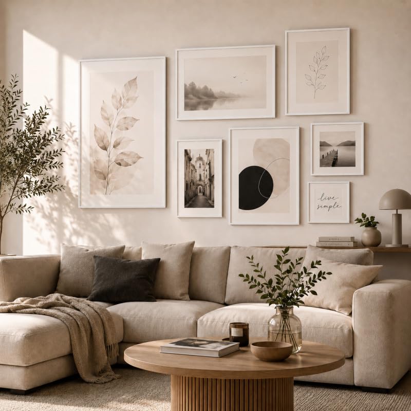 la fabrica del cuadro Marco de Aluminio Blanco Mate 36X98, Moldura Premium | marco para fotos, láminas, púzles. Metacrilato 2 mm, trasera Foam antihumedad, fácil montaje, listo para colgar,.