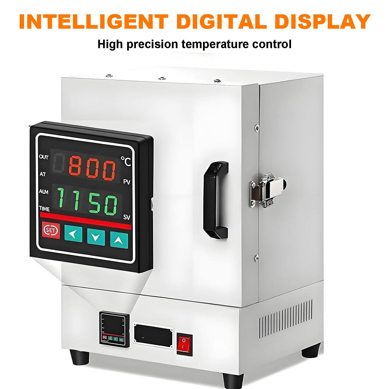 Labor-Muffelofen, 2000-W-Muffelofen, Hochtemperatur-Ausbrennofen, Integrierter Intelligenter Kastenofen (1150 °C) für die Schmuck-/Gipsverarbeitung