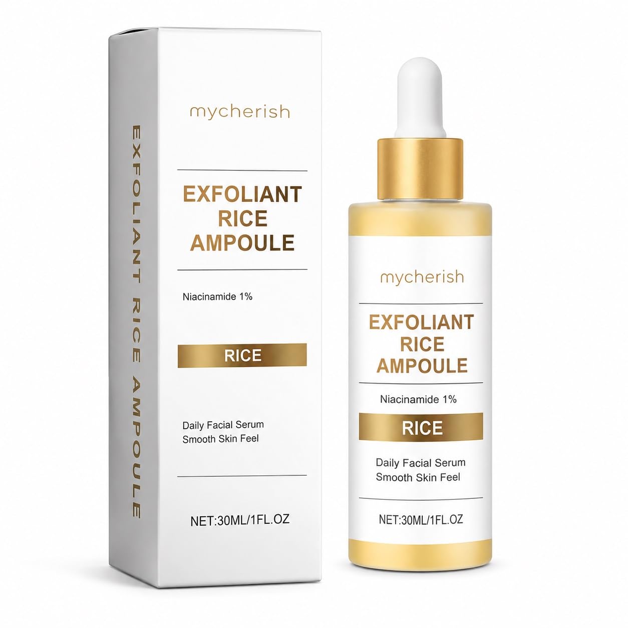 Rice Ampoule Serum with Niacinamide, Lightweight Facial Serum 30ML