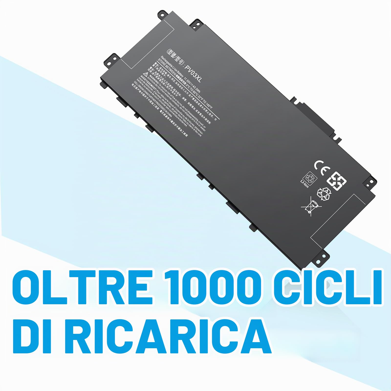PV03XL HSTNN-LB8S Batteria compatibile con HP Pavilion x360 13-BB 13-BB0000 14-DV 14-DK 14-DW 14M-DW 14-dv0xxx 14m-dw0xxx 14M-DW0023DX L83393-005 Serie L83388-421 M01144-005 L83393-005