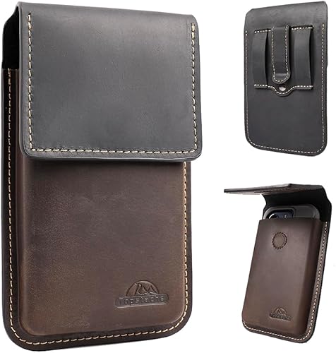 Miniatura 10 de Topstache Funda de cuero para teléfono con clip para cinturón, funda para teléfono celular con tapa para iPhone 1413 Pro Max, S23 Plus, funda