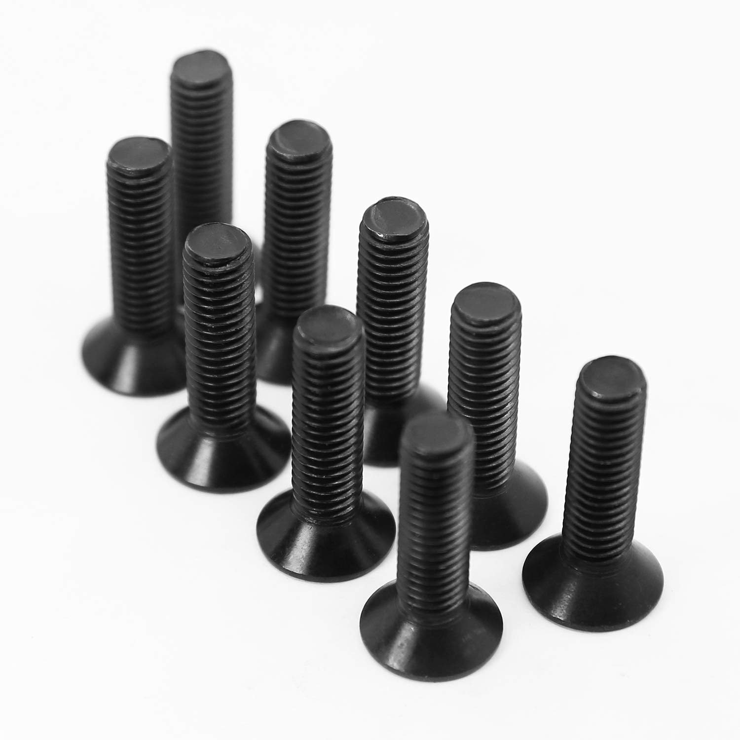 sourcingmap M5 x 80mm volledige draad Hex Socket Cap hoofd schroeven bouten zwart 25 Stks