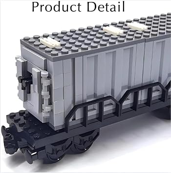 City Freight Train Car Carriage Building Blocks Set, Truck Carriage Model Kits, Heavy Timber Railroad Carriage Car Modular Building Blocks, DIY Gift for Train Lovers