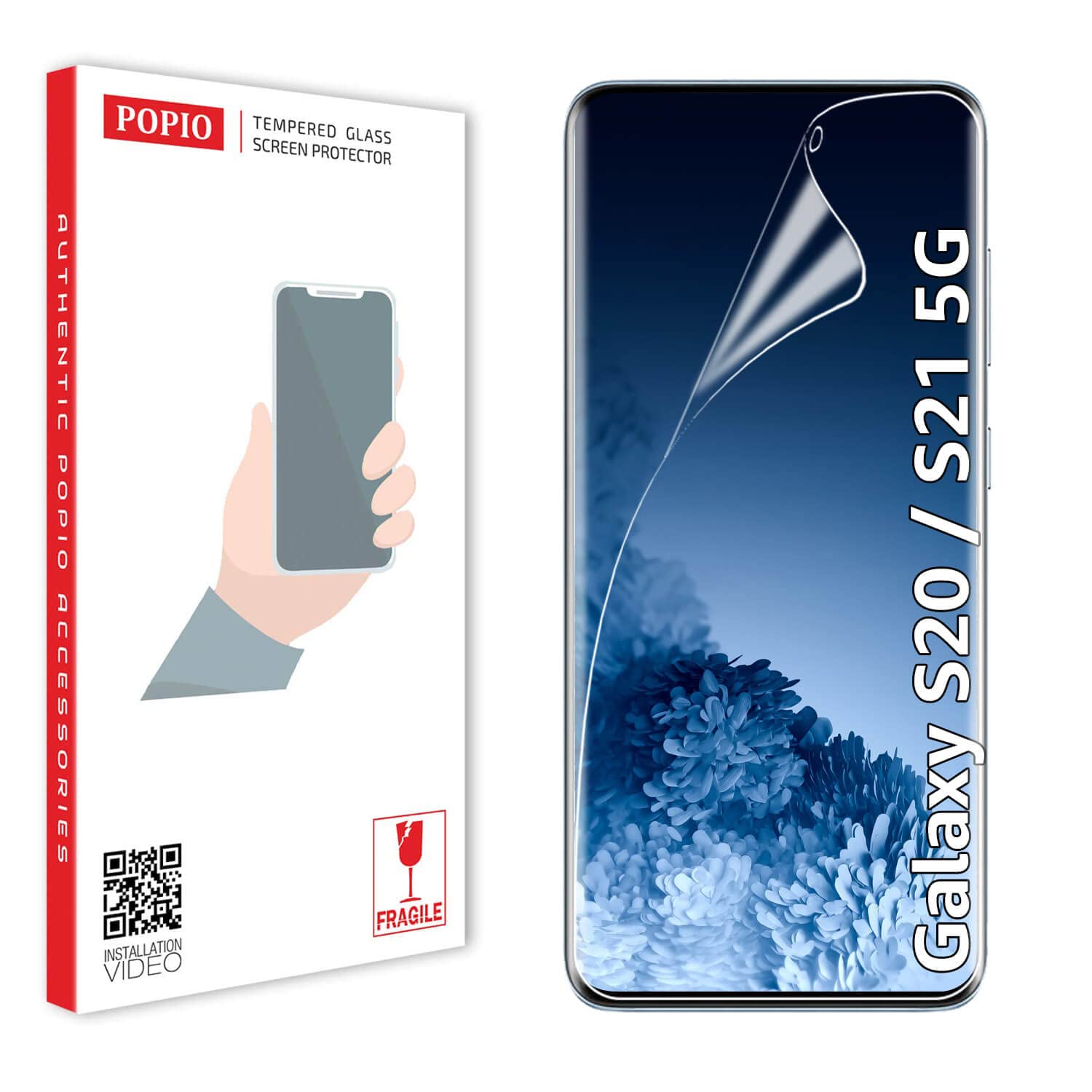 POPIO Acrylic Screen Guard For Samsung Galaxy S20, Samsung Galaxy S21 5G (Transparent) Edge To Edge Full Screen Coverage With Easy Installation Kit (B0BR76KN2B) Amazon Price History, Amazon Price Tracker