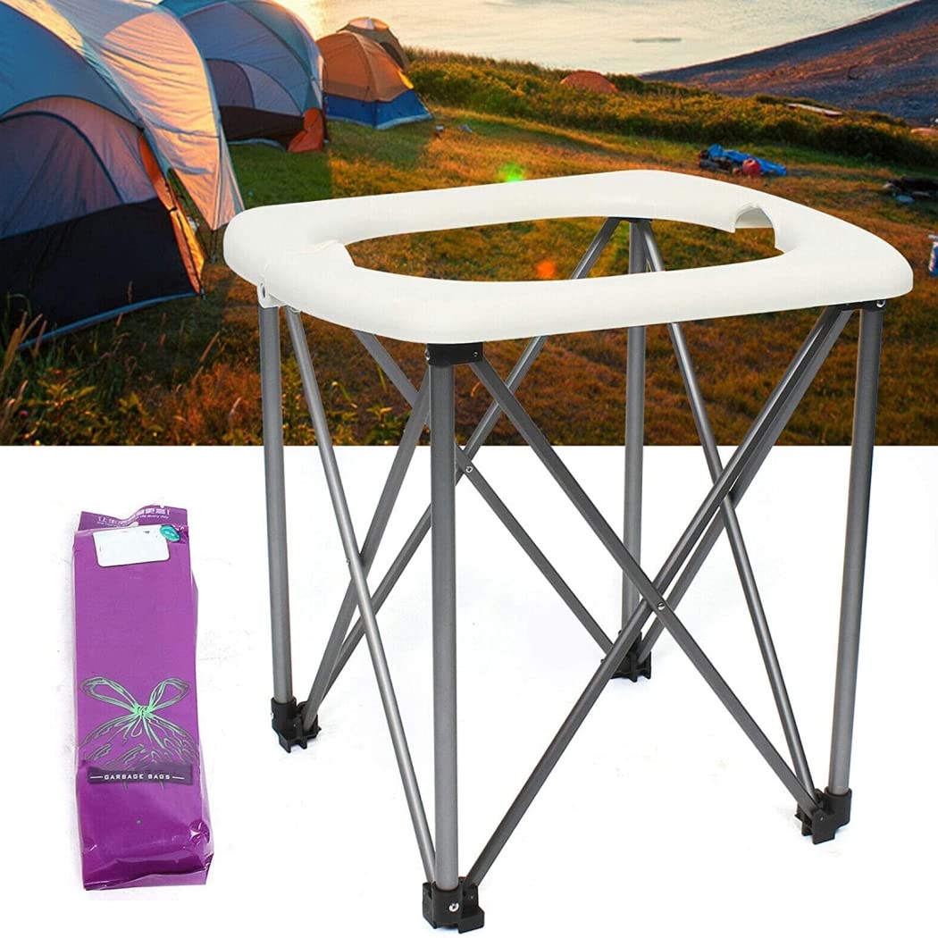 Toilettes de camping pliables et potables de 39 cm pour randonnée et bateau