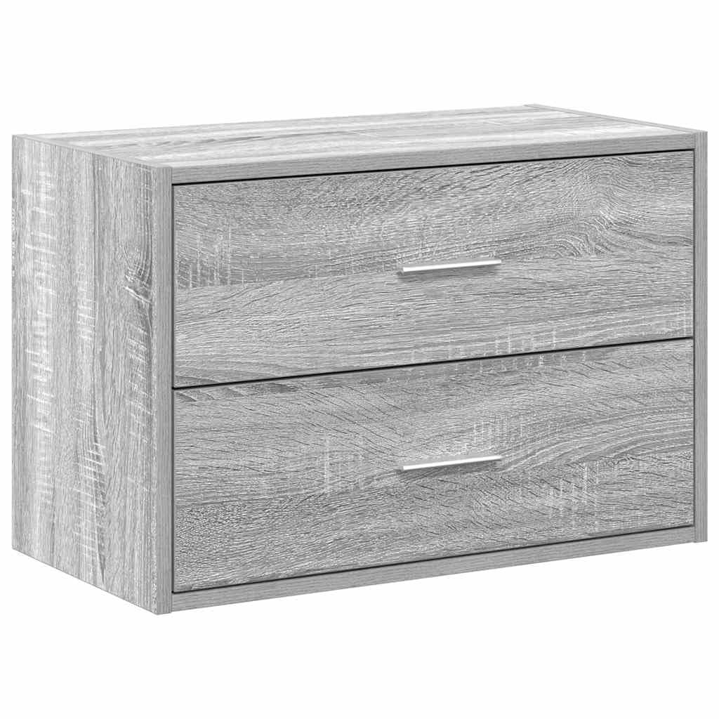 vidaXL Cabinet with 2 Drawers Grey Sonoma 60x31x40 cm Engineered Wood