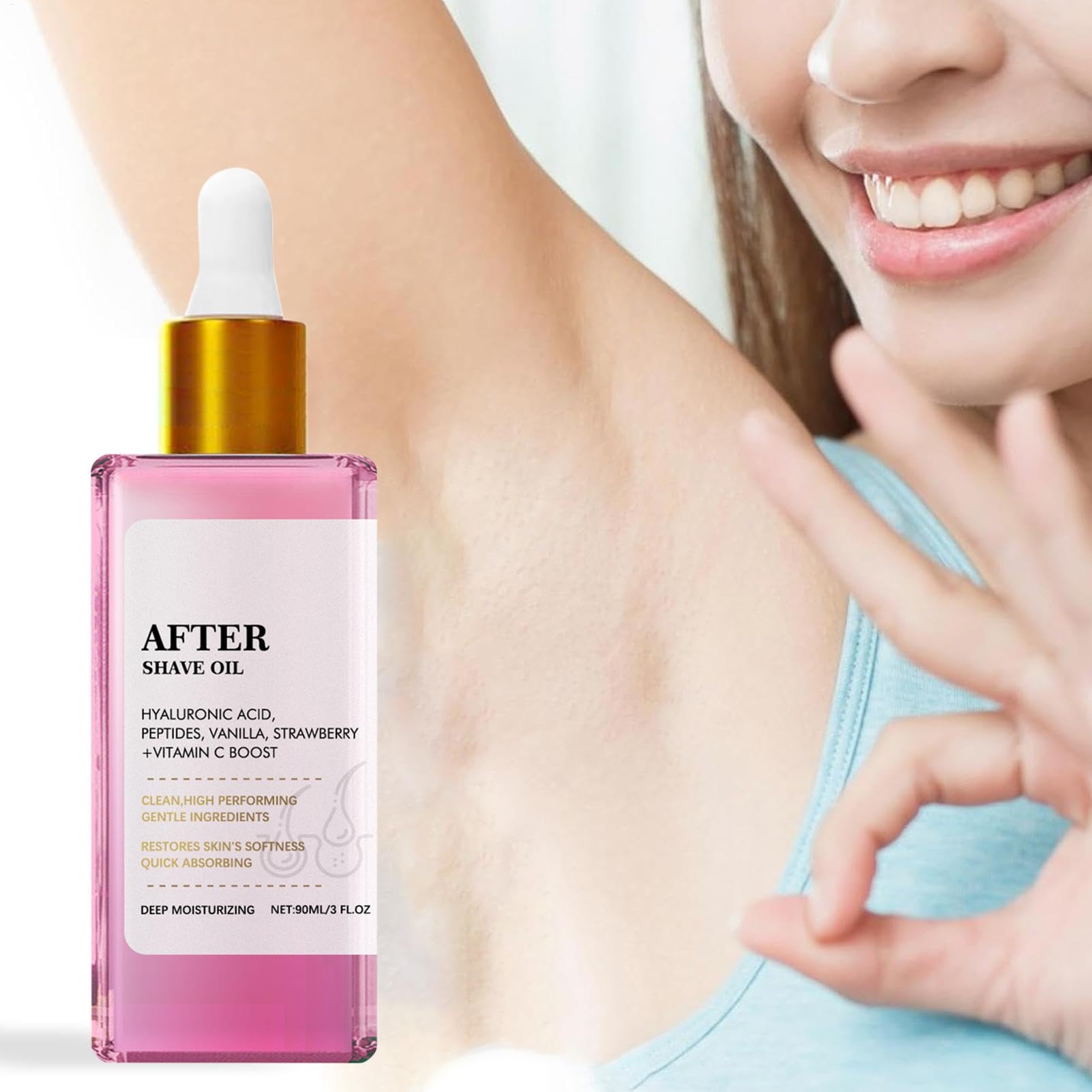 Fresa después del aceite de afeitado, aceite de fresa para mujeres de vainilla para mujeres, aceite de aftershave suav-e, aceite de fresa después del afeitado, previene pelos encarnados y sequedad