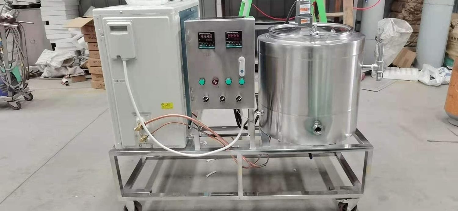 Kolice 100L Commercial Refrigerated Pasteurization Machine Pasteurizer with Cooling Function for Milk Juice Beer Sauce Sterilization Dairy Equipment