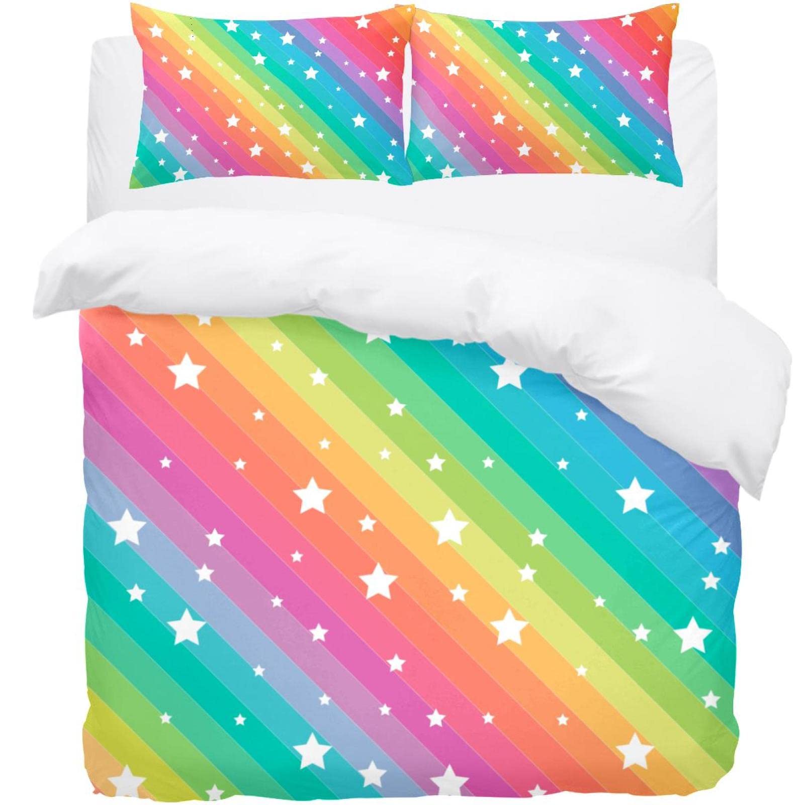 Housse de couette douce étoiles pour éliminer les réveils nocturnes et draps rêches