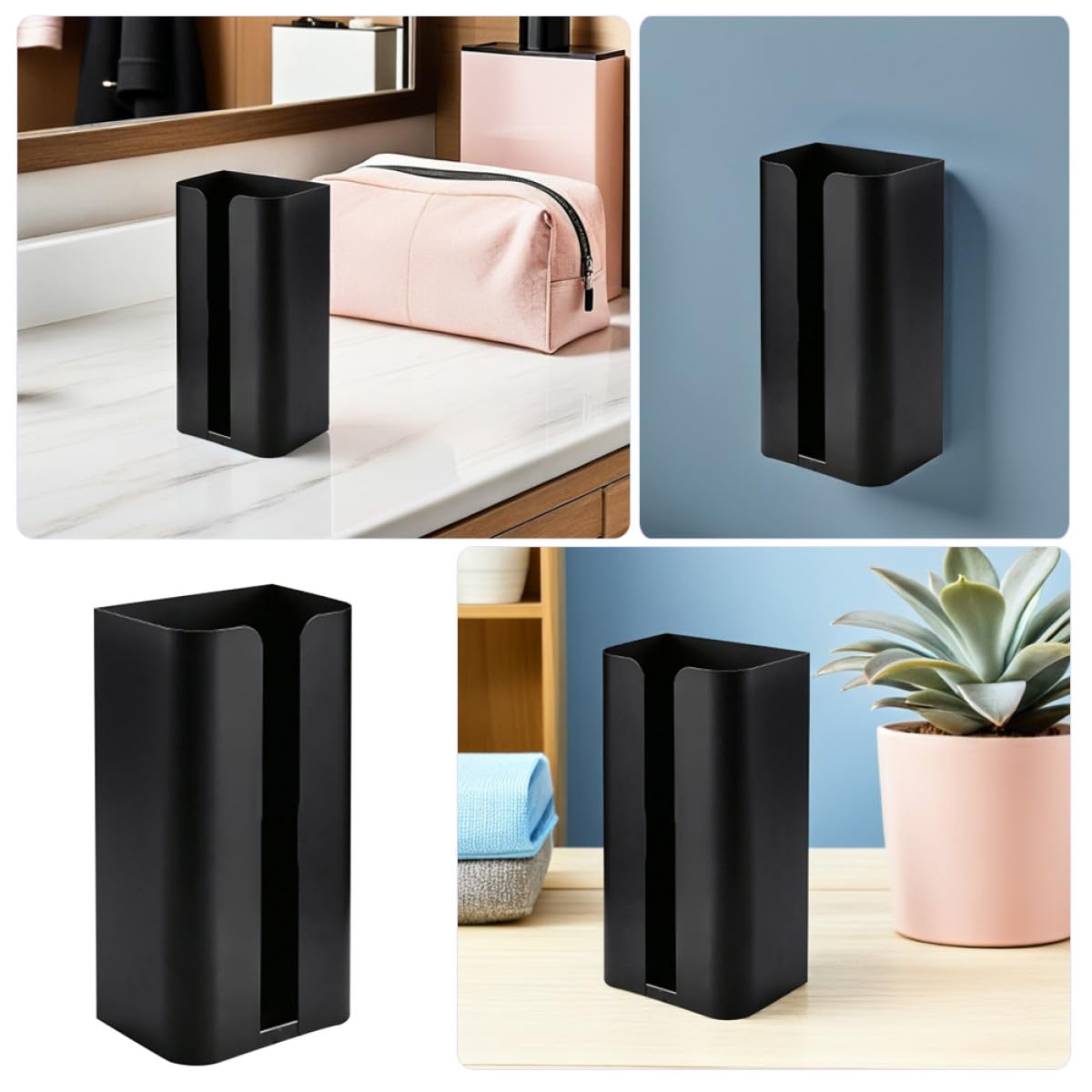 Magnetische Serviettenbox aus Edelstahl 304 ohne Bohren mit Glatten Kanten Aufbewahrungsbehälter für Taschentücher für Küche Bad und Wohnzimmer