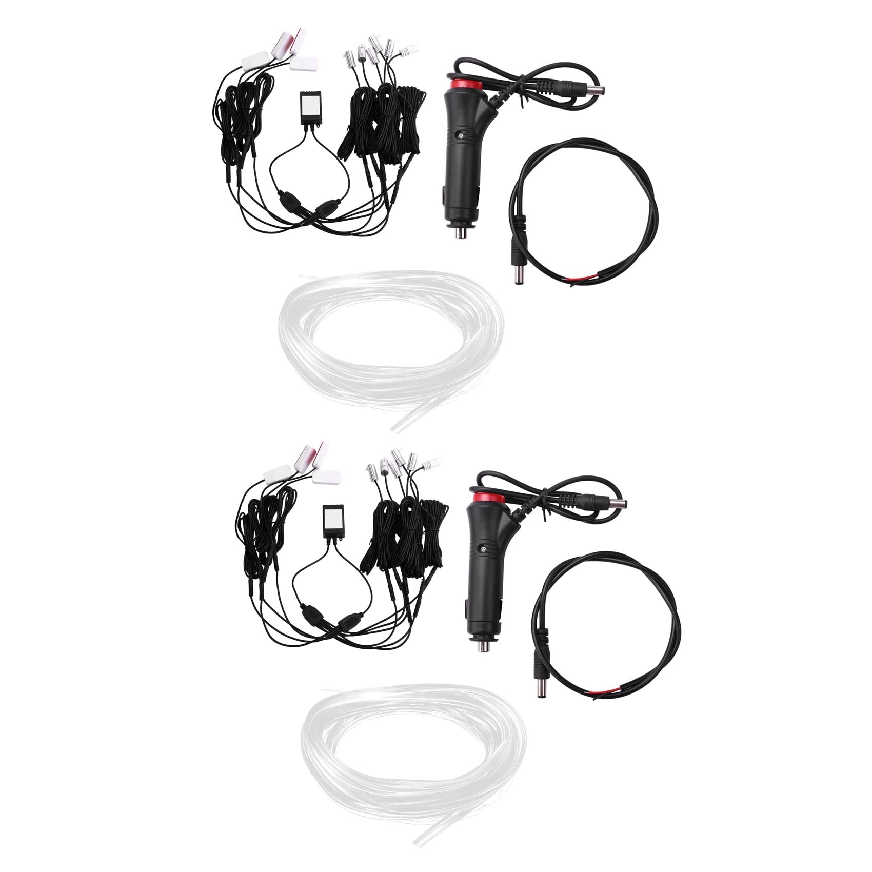 ISTOVO 20 w 1 RGB LED z 8 M dekoracja samochodu światłowód taśma świetlna przez sterowanie aplikacją 12 V dekoracyjne lampy atmosfery uniwersalne