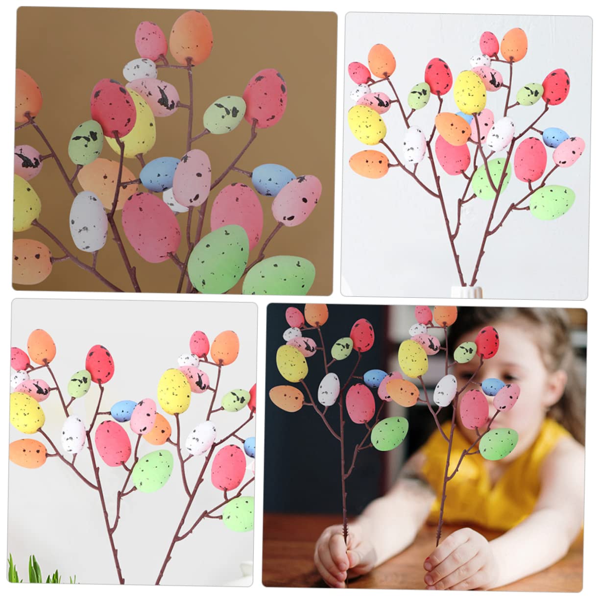 Abaodam 3 Set 6 Pz Talee Pasquali Di Fiori Di Pasqua Decorazioni Per Feste Di Pasqua Primaverili Plettri Per Ghirlande Pasquali Molla Cestino Composizione Floreale Ramo Schiuma