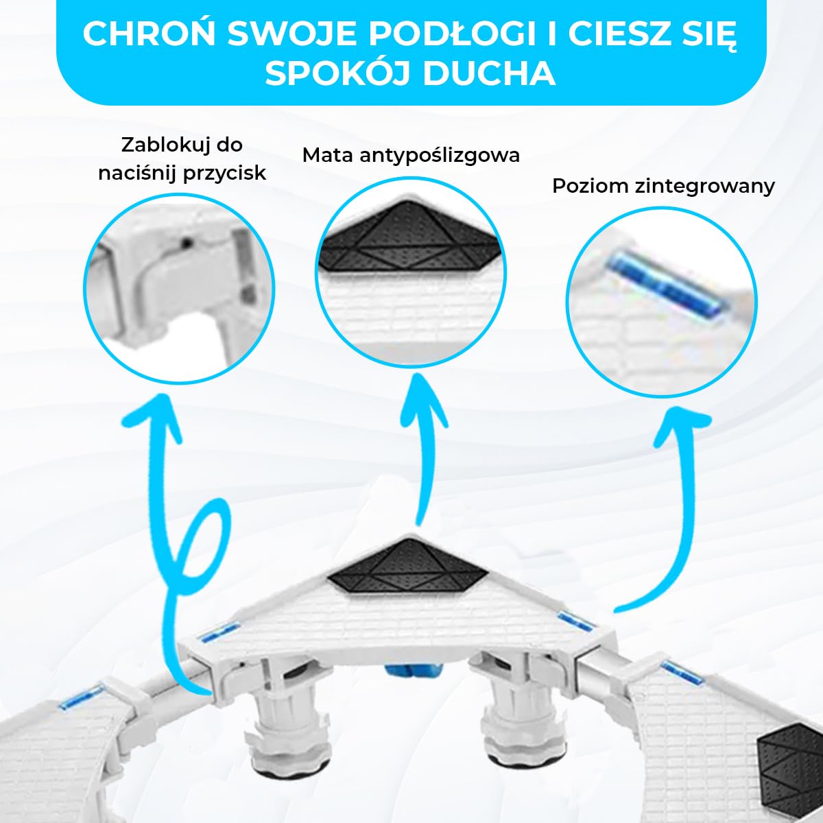 Pralka domowa Fleau Podnieś XL – Pojemność 500 KG – Podnieś lodówkę/Zmywarkę/Suszarkę – Wałek do mebli – Przenośnik do mebli – 8 nóg / 4 koła