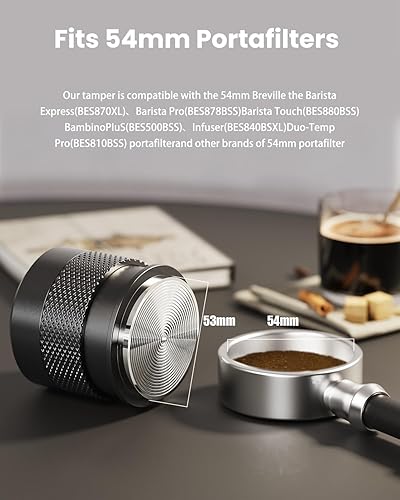Miniatura 4 de Maestri House - Manipulador de café espresso de 2.087 in, acero inoxidable para máquina de café expreso, profundidad ajustable para todos los