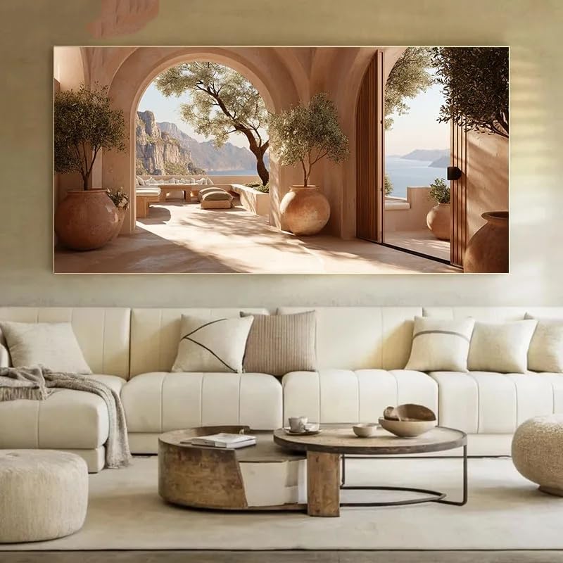 Tableau moderne GOSRD 40x80 cm : habillez un mur vide avec la toile Sérénité côtière