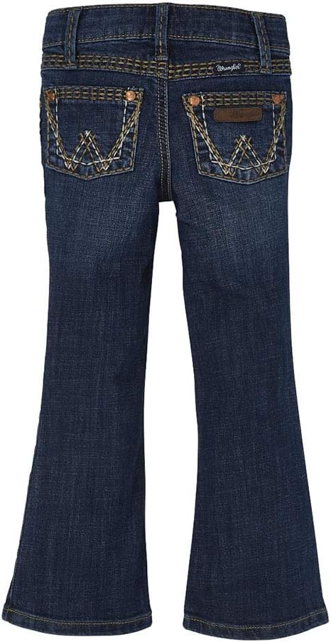 Wrangler Girls Boot Cut Jeans - Adjustable Fit, Dark Wash