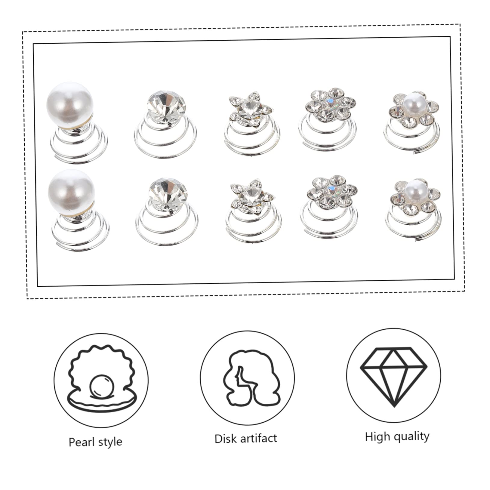 Beavorty 180 Pz Forcina a Spirale Tornante a Spirale Accessori Per Da Donna Spilli Per Forcine a Spirale Accessori Per Da Sposa Fermagli Per Le Donne Molletta Lega