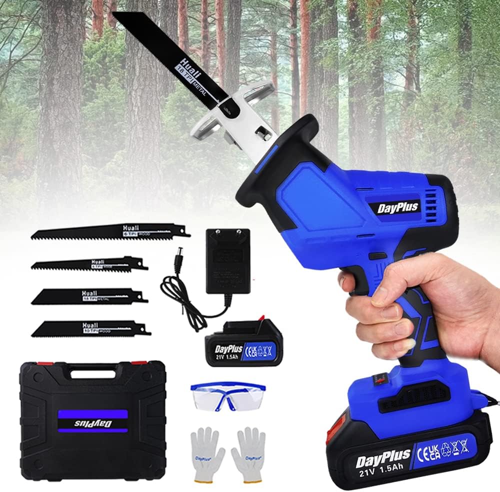 Cordless Reciprocating Saw for Metal/Wood/PVC Pipe/Bamboo/Tree Branch