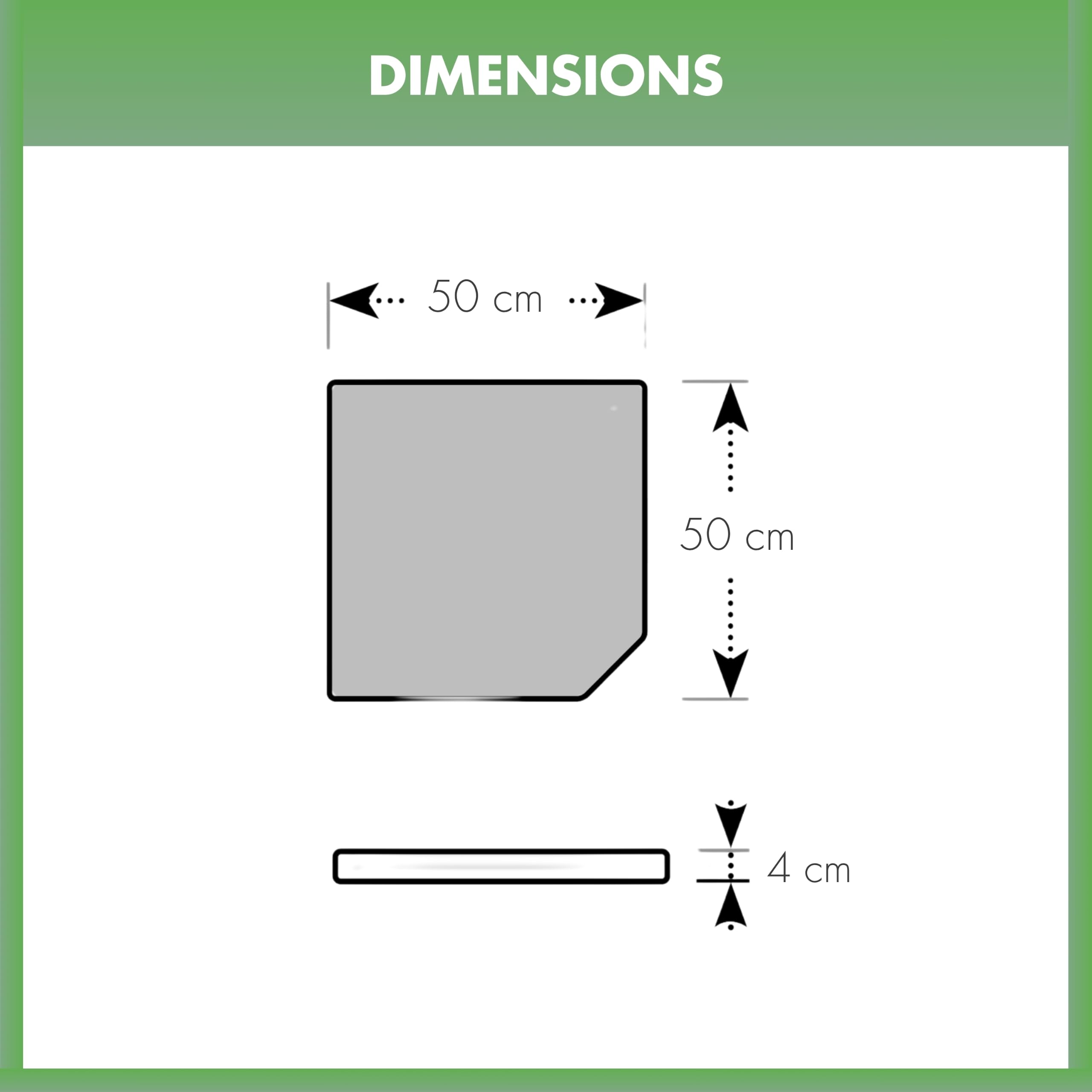 Doppler Dalle de granit, 50 x 50 x 4 cm, 25 kg, lot de 1