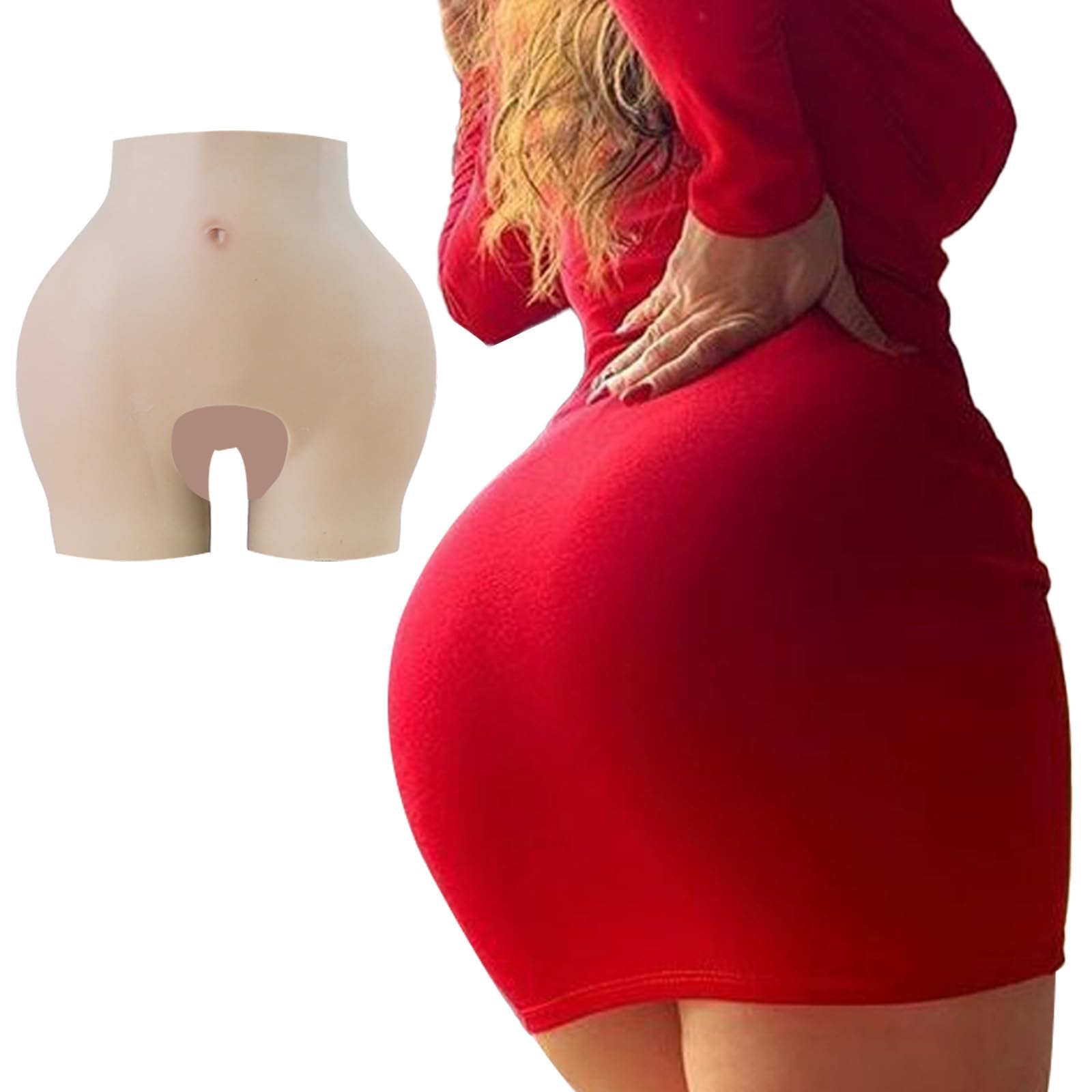 Silicone Panties Buttock Hips Silicone Panty Hip Enhancer Crossdresser Fake Butt Pants For Transgender Drag Queen Tan Color