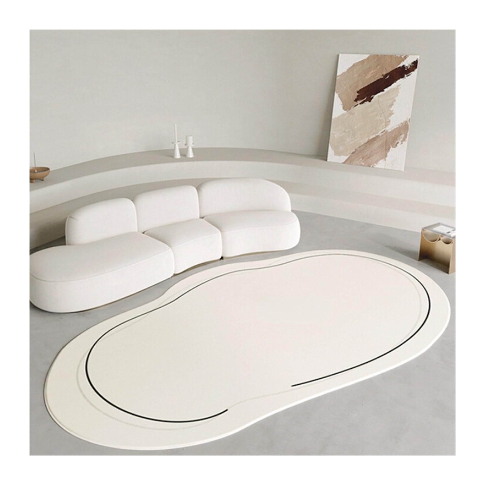 Tapis Nuage Blanc irrégulier 80x120CM pour apporter douceur et réconfort à votre chambre
