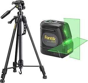 Fanttik D2 PRO Self-Leveling Cross Line Laser Level with LED Screen & DT1 Laser Level Tripod