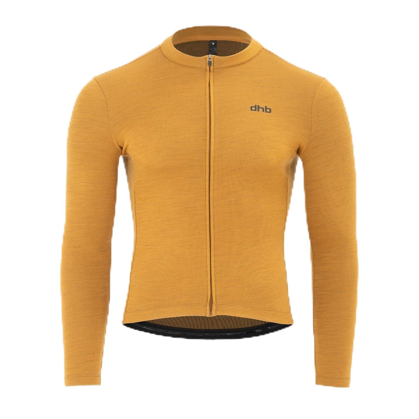 DHB Mens Aeron Merino Long Sleeve Jersey 2.0 Golden Brown S
