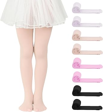 Zando 8 Pairs Halloween Tights Girls - Girls Tights for School Party,Halloween Ultra Soft Colorful Full Leggings 4-14 Years