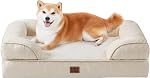 EHEYCIGA Memory Foam Orthopedic Large Dog Bed with Sides, 91cm Waterproof Liner Dog Beds for Large Dogs, Non-Slip Bottom and Egg-Crate Foam Large Dog Couch Bed with Washable Removable Cover