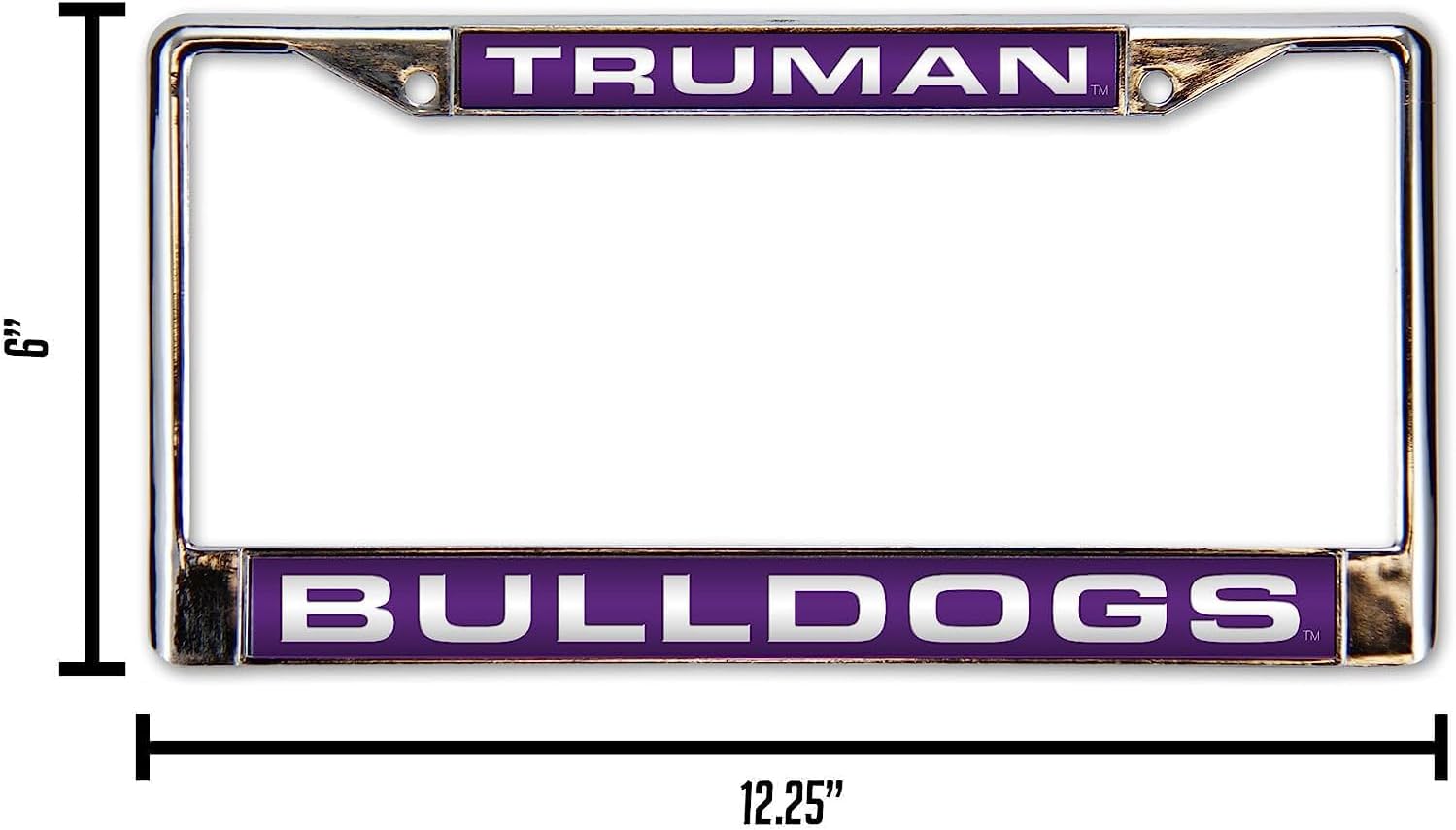 Truman State Bulldogs Chrome Metal Laser Cut License Plate Frame - Set of 2 Frames