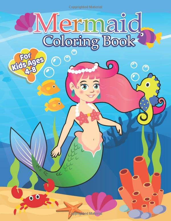 Mermaid Coloring Book: For Kids Ages 4-8 (Coloring Book Kids)