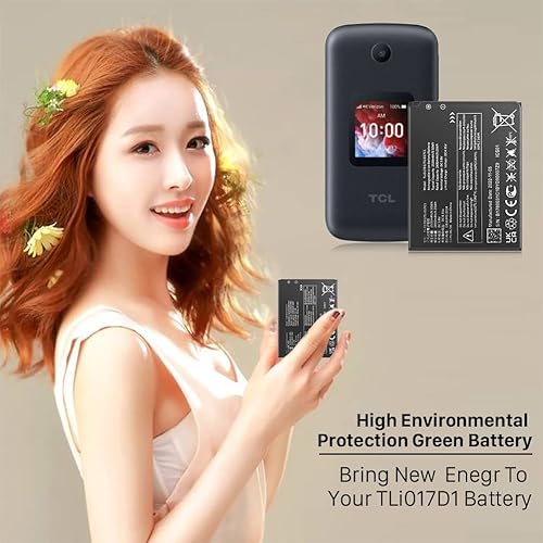 Miniatura 5 de Batería TLi017D1, batería de repuesto de iones de litio de alta capacidad de 2500 mAh para teléfono TCL Flip Pro VZW-TCL-4056W4056S